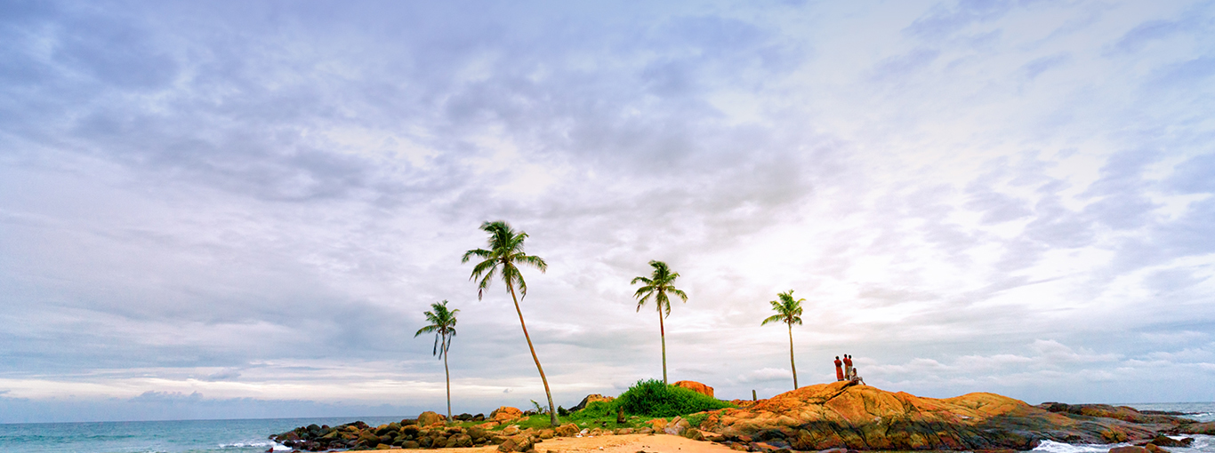 Sri Lanka, an island floating in the blue water